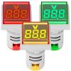 imageDROK AC Voltage Display 3pcs Digital LED Display Voltmeter AC 60500V Voltage Meter Monitor 110v 220v Volt Detetor Green Red Yellow Signal Indicator Light PanelRegular