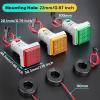 imageDROK AC Voltage Display 3pcs Digital LED Display Voltmeter AC 60500V Voltage Meter Monitor 110v 220v Volt Detetor Green Red Yellow Signal Indicator Light PanelRegular