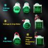 imageDROK AC Voltage Display 3pcs Digital LED Display Voltmeter AC 60500V Voltage Meter Monitor 110v 220v Volt Detetor Green Red Yellow Signal Indicator Light PanelSmall