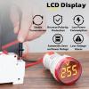 imageDROK AC Voltage Display 3pcs Digital LED Display Voltmeter AC 60500V Voltage Meter Monitor 110v 220v Volt Detetor Green Red Yellow Signal Indicator Light PanelRegular