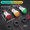 imageDROK AC Voltage Display 3pcs Digital LED Display Voltmeter AC 60500V Voltage Meter Monitor 110v 220v Volt Detetor Green Red Yellow Signal Indicator Light PanelRegular