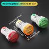 imageDROK AC Voltage Display 3pcs Digital LED Display Voltmeter AC 60500V Voltage Meter Monitor 110v 220v Volt Detetor Green Red Yellow Signal Indicator Light PanelRegular