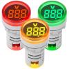 imageDROK AC Voltage Display 3pcs Digital LED Display Voltmeter AC 60500V Voltage Meter Monitor 110v 220v Volt Detetor Green Red Yellow Signal Indicator Light PanelRegular