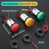 imageDROK AC Voltage Display 3pcs Digital LED Display Voltmeter AC 60500V Voltage Meter Monitor 110v 220v Volt Detetor Green Red Yellow Signal Indicator Light PanelRegular