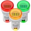 imageDROK AC Voltage Display 3pcs Digital LED Display Voltmeter AC 60500V Voltage Meter Monitor 110v 220v Volt Detetor Green Red Yellow Signal Indicator Light PanelSmall