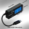 imageDROK USB C Tester Power Meter  LCD Display Variable Backlight Voltmeter Amp Battery Capacity Tester Internal Resistance Battery Level Indicator for Laptop Tablet Phone Power BankBlack