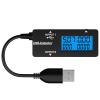 imageDROK USB C Tester Power Meter  LCD Display Variable Backlight Voltmeter Amp Battery Capacity Tester Internal Resistance Battery Level Indicator for Laptop Tablet Phone Power BankBlack