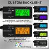imageDROK USB C Tester Power Meter  LCD Display Variable Backlight Voltmeter Amp Battery Capacity Tester Internal Resistance Battery Level Indicator for Laptop Tablet Phone Power BankBlack
