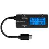 imageDROK USB C Tester Power Meter  LCD Display Variable Backlight Voltmeter Amp Battery Capacity Tester Internal Resistance Battery Level Indicator for Laptop Tablet Phone Power BankBlack