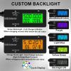 imageDROK USB C Tester Power Meter  LCD Display Variable Backlight Voltmeter Amp Battery Capacity Tester Internal Resistance Battery Level Indicator for Laptop Tablet Phone Power BankBlack