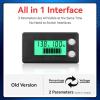 imageDROK Waterproof Battery Monitor 8100V Volt Meter Battery Capacity Tester LCD Display with Green Backlight Fit for Car Golf Cart RV MarineGreen