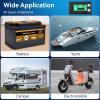 imageDROK Waterproof Battery Monitor 8100V Volt Meter Battery Capacity Tester LCD Display with Green Backlight Fit for Car Golf Cart RV MarineGreen
