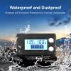 imageDROK Waterproof Battery Monitor 8100V Volt Meter Battery Capacity Tester LCD Display with Green Backlight Fit for Car Golf Cart RV MarineWhite