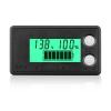 imageDROK Waterproof Battery Monitor 8100V Volt Meter Battery Capacity Tester LCD Display with Green Backlight Fit for Car Golf Cart RV MarineGreen