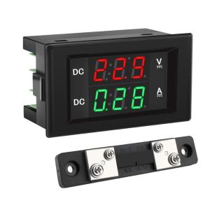 imageDROK Volt Amp Meter AC 500V 200A Digital Voltmeter Ammeter Panel 039 Inches LED 2in1 Multimeter 2Wire Voltage Amperage Tester Gauge with Current TransformerDC 100V 50A
