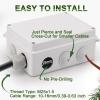 imageDROK Electrical Junction Box  Reinforced ABS Small Plastic Shockproof IP65 Waterproof Storage Box with 2 M25 Cable Glands 591x433x276 inch150x110x70mmWhite