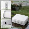 imageDROK Electrical Junction Box  Reinforced ABS Small Plastic Shockproof IP65 Waterproof Storage Box with 2 M25 Cable Glands 591x433x276 inch150x110x70mmWhite