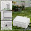 imageDROK Electrical Junction Box  Reinforced ABS Small Plastic Shockproof IP65 Waterproof Storage Box with 2 M25 Cable Glands 591x433x276 inch150x110x70mmWhite