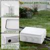 imageDROK Electrical Junction Box  Reinforced ABS Small Plastic Shockproof IP65 Waterproof Storage Box with 2 M25 Cable Glands 591x433x276 inch150x110x70mmWhite