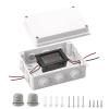 imageDROK Electrical Junction Box  Reinforced ABS Small Plastic Shockproof IP65 Waterproof Storage Box with 2 M25 Cable Glands 591x433x276 inch150x110x70mmWhite