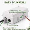 imageDROK Electrical Junction Box  Reinforced ABS Small Plastic Shockproof IP65 Waterproof Storage Box with 2 M25 Cable Glands 591x433x276 inch150x110x70mmWhite