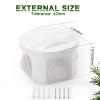 imageDROK Electrical Junction Box  Reinforced ABS Small Plastic Shockproof IP65 Waterproof Storage Box with 2 M25 Cable Glands 591x433x276 inch150x110x70mmWhite