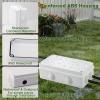imageDROK Electrical Junction Box  Reinforced ABS Small Plastic Shockproof IP65 Waterproof Storage Box with 2 M25 Cable Glands 591x433x276 inch150x110x70mmWhite