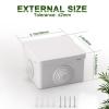 imageDROK Electrical Junction Box  Reinforced ABS Small Plastic Shockproof IP65 Waterproof Storage Box with 2 M25 Cable Glands 591x433x276 inch150x110x70mmWhite