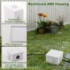 imageDROK Electrical Junction Box  Reinforced ABS Small Plastic Shockproof IP65 Waterproof Storage Box with 2 M25 Cable Glands 591x433x276 inch150x110x70mmWhite