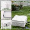imageDROK Electrical Junction Box  Reinforced ABS Small Plastic Shockproof IP65 Waterproof Storage Box with 2 M25 Cable Glands 591x433x276 inch150x110x70mmWhite