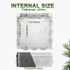 imageDROK Electrical Junction Box  Reinforced ABS Small Plastic Shockproof IP65 Waterproof Storage Box with 2 M25 Cable Glands 591x433x276 inch150x110x70mmWhite
