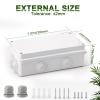 imageDROK Electrical Junction Box  Reinforced ABS Small Plastic Shockproof IP65 Waterproof Storage Box with 2 M25 Cable Glands 591x433x276 inch150x110x70mmWhite
