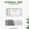 imageDROK Electrical Junction Box  Reinforced ABS Small Plastic Shockproof IP65 Waterproof Storage Box with 2 M25 Cable Glands 591x433x276 inch150x110x70mmWhite