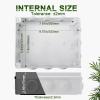 imageDROK Electrical Junction Box  Reinforced ABS Small Plastic Shockproof IP65 Waterproof Storage Box with 2 M25 Cable Glands 591x433x276 inch150x110x70mmWhite
