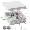 imageDROK Electrical Junction Box  Reinforced ABS Small Plastic Shockproof IP65 Waterproof Storage Box with 2 M25 Cable Glands 591x433x276 inch150x110x70mmWhite