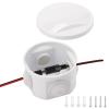 imageDROK Electrical Junction Box  Reinforced ABS Small Plastic Shockproof IP65 Waterproof Storage Box with 2 M25 Cable Glands 591x433x276 inch150x110x70mmWhite